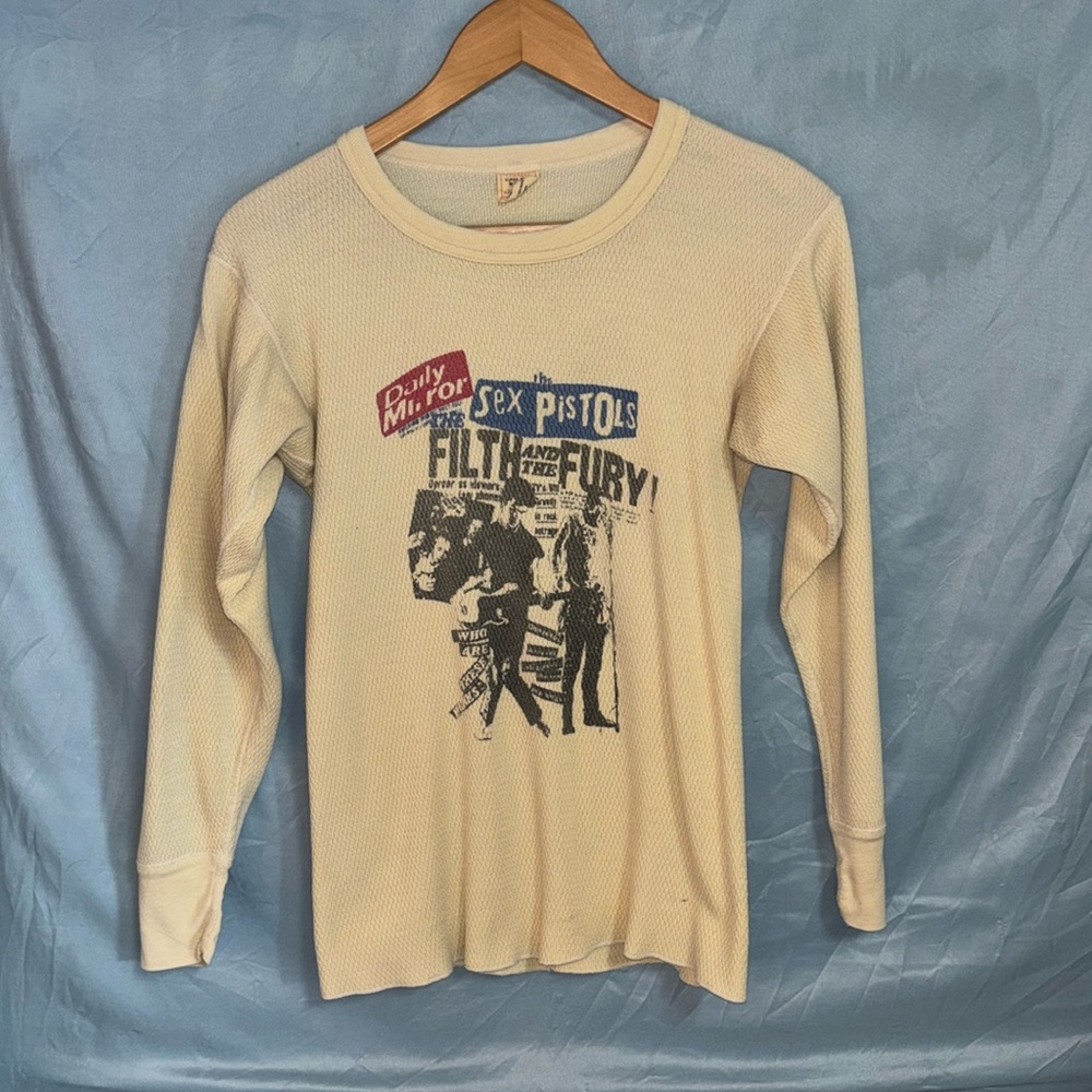 1980s VINTAGE Sex Pistols thermal long sleeve shirt